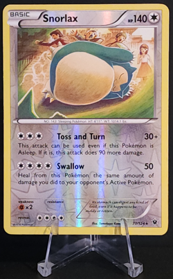 Snorlax 77/124 Rare Reverse Holo - Pokemon TCG - Fates Collide (NM) - Image 1