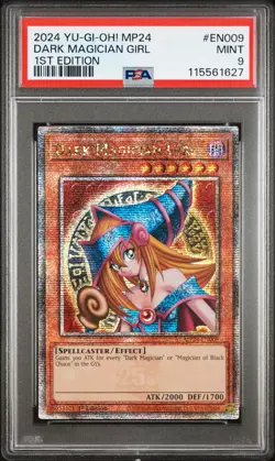2024 Yu-Gi-Oh Dark Magician Girl MP24-EN009 Quarter Century SR PSA 9 (Aug 25) - Image 1