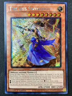 Yu-Gi-Oh TCG #RA01-EN023 The Iris Swordsoul 1st Edition Platinum Secret Rare NM - Image 1