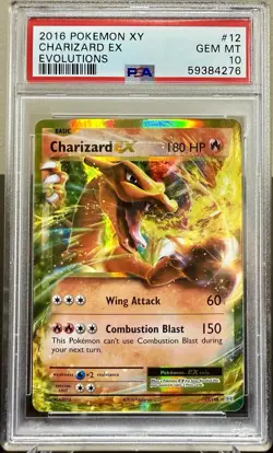 Pokemon TCG Charizard EX XY Evolutions Holo Rare Card 12/108 PSA 10 Gem Mint - Image 1