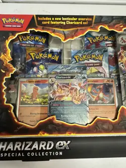 Pokemon Charizard ex Special Collection Box Sealed Promo Cards Booster Packs NEW - Image 3