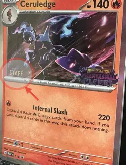 Phantasmal Flames Sealed Staff Prerelease Pokemon Promo Pack (4 Cards) - Image 3