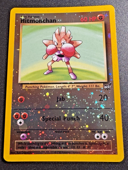 Hitmonchan WoTC Best of Game Promo 2 Pokemon Card Reverse Holo Swirl Near Mint - Image 1
