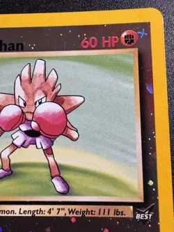 Hitmonchan WoTC Best of Game Promo 2 Pokemon Card Reverse Holo Swirl Near Mint - Image 4