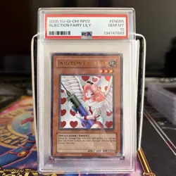 PSA 10 Unlimited Injection Fairy Lily 2025 RP02-EN065 Yugioh Card (Reprint) - Image 1