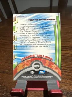 Pokemon Card - Todd HV3 - TV Animation - Topps Series 2 First Print Blue Logo - Image 2