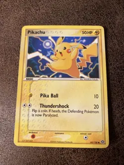 Pikachu Emerald Regular Card 60/106 Common Moderate Play Pokemon TCG English - Image 1