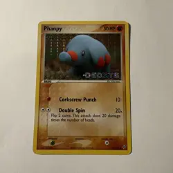Phanpy 69/107 EX Deoxys Reverse Holo Foil Stamped Pokemon Card Yuka Morii Art - Image 1