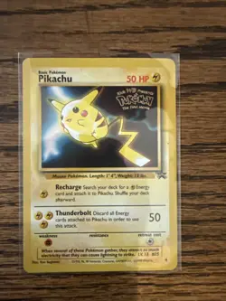 Pokemon TCG Pikachu Card 04/53 WOTC Black Star Promo Near Mint - Image 1