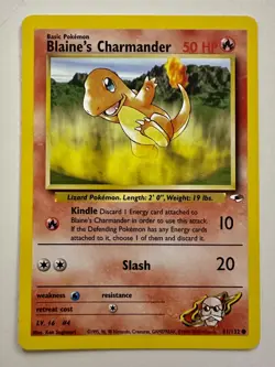 Blaine's Charmander Gym Challenge, Card 60/132 Pokemon Card - Mint Condition - Image 1