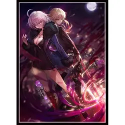 FGO Fate Grand Order C95 Saber Alter & Jeanne Alter doujin Card Sleeve Protector - Image 1