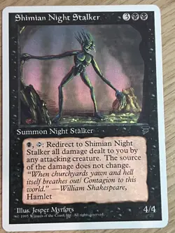 Shimian Night Stalker, MTG Chronicles (1995), Uncommon Black Creature NM+ - Image 1