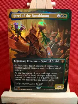 Hazel of the Rootbloom FOIL (Borderless) - Bloomburrow Commander - NM - MTG - Image 1