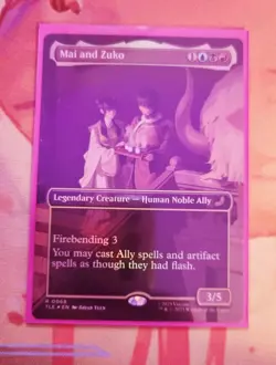 Mai And Zuko 0068 Borderless Foil. Mtg Avatar The Last Airbender - Image 1