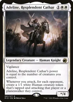 Adeline, Resplendent Cathar, #1, MtG, Midnight Hunt, Rare, Near Mint - Image 1