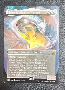 MTG Adventures in the Forgotten Realms Icingdeath Frost Tyrant Borderless NM - Image 1