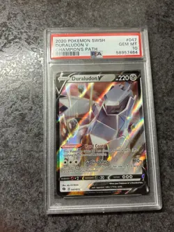 Pokemon TCG PSA 10 Duraludon V 2020 SWSH Champion's Path 047/073 Holo - Image 1