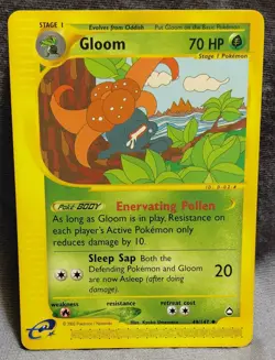 Pokemon Gloom 49/147 Aquapolis - Non-Holo 2002 = NM - Image 1