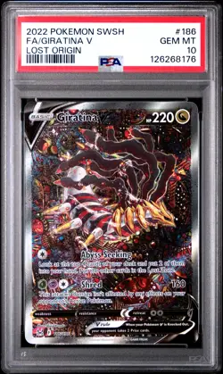 2022 POKEMON SWORD & SHIELD LOST ORIGIN #186 FULL ART/GIRATINA V PSA 10 - Image 1
