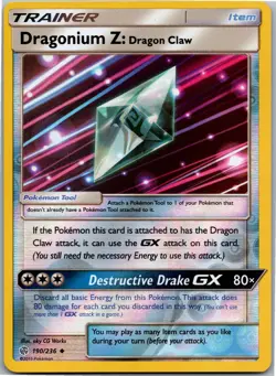 Dragonium Z: Dragon Claw - SM - Cosmic Eclipse 190/236 - Uncommon - NM Pokemon T - Image 1