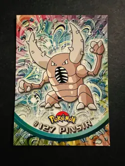 Pokemon Topps Series 3 Blue Logo Non Holo #127 Pinsir - Image 1