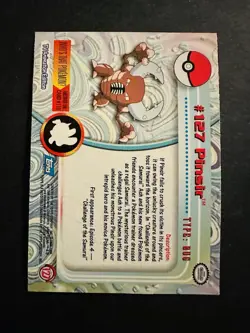 Pokemon Topps Series 3 Blue Logo Non Holo #127 Pinsir - Image 2