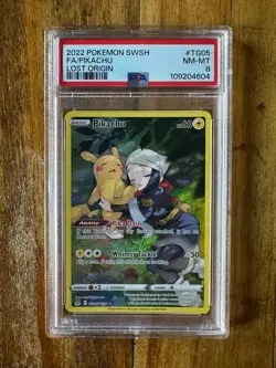 POKEMON TCG - LOST ORIGIN TRAINER GALLERY - PIKACHU TG05/TG30 - PSA 8 - Image 1