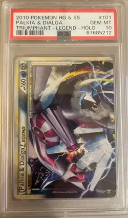 Pokemon 2010 Palkia & Dialga Legend #101 Triumphant HG & SS PSA 10 - Image 1