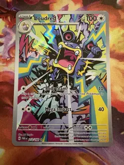 Pokemon TCG Loudred 212/182 Sv04: Paradox Rift Illustration Rare NM Single! - Image 1