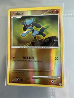 Riolu 61/130 Reverse Holo Diamond & Pearl VINTAGE POKEMON NEAR MINT RARE 2007 - Image 1