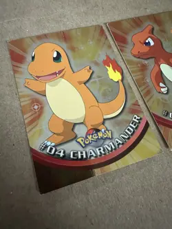 Pokemon Topps Series 1 Holo Blue Logo Charizard Charmeleon Charmander - Image 2