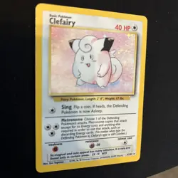 Pokemon TCG Clefairy Base Set Holo Unlimited Rare Card 5/102 - Image 2