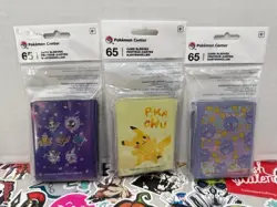 Pokemon Center Card Sleeves - Koffing & Weezing Sunset, pikachu and ghosts lot - Image 1