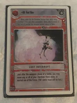 Decipher Star Wars CCG Premiere WB HIT AND RUN Card NEVER PLAYED - Image 1