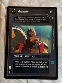 Decipher Star Wars CCG Special Edition UMPASS-STAY Card NEVER PLAYED - Image 1