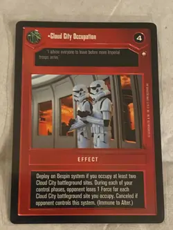 Decipher Star Wars CCG SE CLOUD CITY OCCUPATION Card NM - Image 1