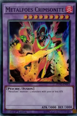 PEVO-EN053 METALFOES CRIMSONITE SUPER RARE 1ST EDITION YuGiOh CARD - Image 1