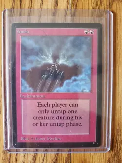 MAGIC THE GATHERING Smoke BETA Enchantment Card Very Nice Condition - Image 1