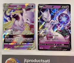 Mewtwo VSTAR 031/078 Pokemon GO + Mewtwo V 030/078 2 Card Lot - Image 1