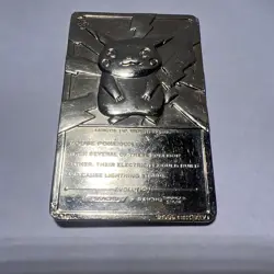 1999 Pokemon 23K Gold Plated Trading Card - PIKACHU Card - Image 3