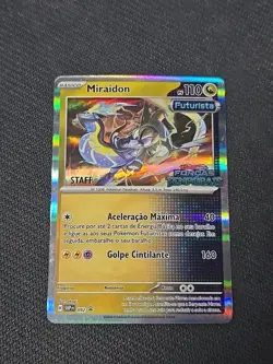 Portuguese Miraidon SVP 092 STAFF Prerelease Promo Stamped Temporal Forces Card - Image 1
