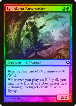 Lys Alana Bowmaster FOIL Morningtide NM Green Common MAGIC MTG CARD ABUGames - Image 1