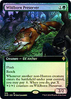 Wildborn Preserver (Extended Art) FOIL Throne of Eldraine PLD Rare CARD ABUGames - Image 1