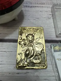 Pokemon 23K Gold Plated Mewtwo Trading Card Poke Balls 1999 Burger King No Box - Image 2