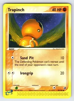 Trapinch 82/100 EX Sandstorm Pokemon Card TCG e-Series Arita Common - VLP - Image 1