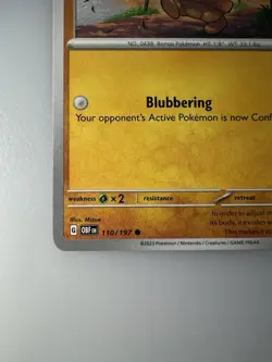 Bonsly 110/197 NM Obsidian Flames Scarlet Violet Pokemon Card - Image 4