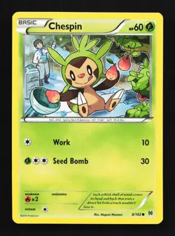 Chespin 8/162 LP BREAKthrough English Pokemon Card TCG - Image 1