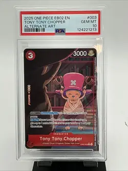 Tony Tony Chopper EB02-003 Extra Booster Anime 25th English PSA 10 Alt Art Card - Image 4
