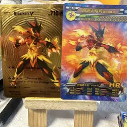 Pokemon Blaziken V GOLD DISPLAY Card MINT CONDITION. - Image 2
