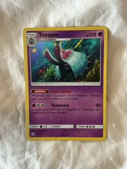 Toxapex 63/149 Holo Rare Sun & Moon Base Set Pokemon Card - Image 3